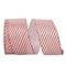 JAM Paper 2.5" x 20yd. Wired Candy Cane Glitter Diagonal Stripe Ribbon